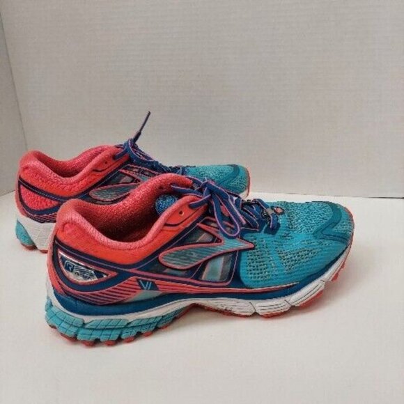 Brooks Womens Ravenna 6 1201821B497 Blue Coral Running Shoes Lace Up Size 9 - Picture 4 of 11